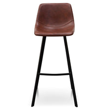 Load image into Gallery viewer, Stanley Bar Stool 80cm - Cinnamon Brown PU Leather - Modern Boho Interiors
