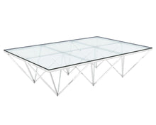 Load image into Gallery viewer, Tama Coffee Table 1.2m - Silver Steel Base - Modern Boho Interiors