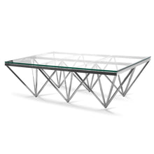 Load image into Gallery viewer, Tama Coffee Table 1.2m - Silver Steel Base - Modern Boho Interiors