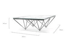 Load image into Gallery viewer, Tama Coffee Table (Square) - Silver Base - Modern Boho Interiors