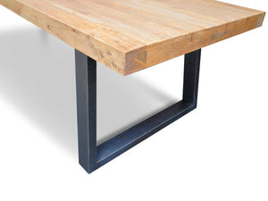 Tammi Reclaimed Elm Wood 3m Dining Table - Natural - Modern Boho Interiors