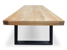 Load image into Gallery viewer, Tammi Reclaimed Elm Wood Dining Table 2.4m - Natural - Modern Boho Interiors