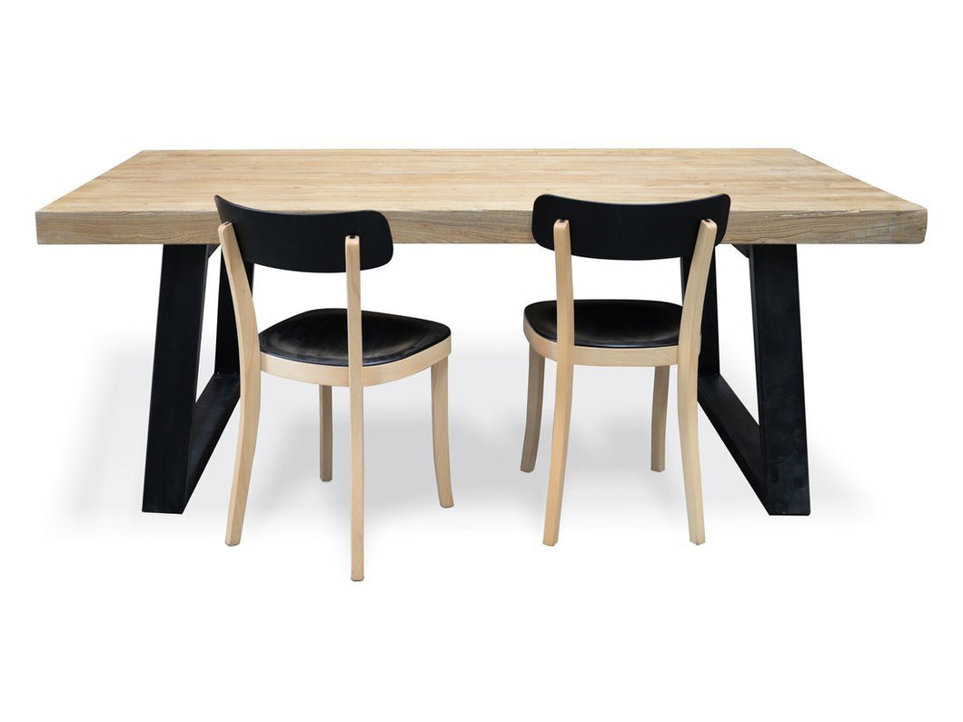 Tammi Reclaimed Elm Wood Dining Table 2.4m - Natural - Modern Boho Interiors