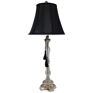 Tatiana Champagne Table Lamps (with Black Shade) - Modern Boho Interiors