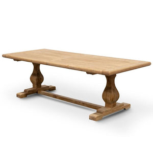 Titan Dining Table 2.4 - Rustic Natural - Modern Boho Interiors