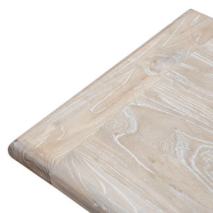 Titan Wood Bench 2m - White Washed - Modern Boho Interiors