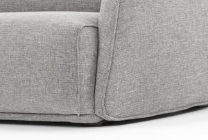 Troy 3 Seater Fabric Sofa - Dark Texture Grey - Modern Boho Interiors