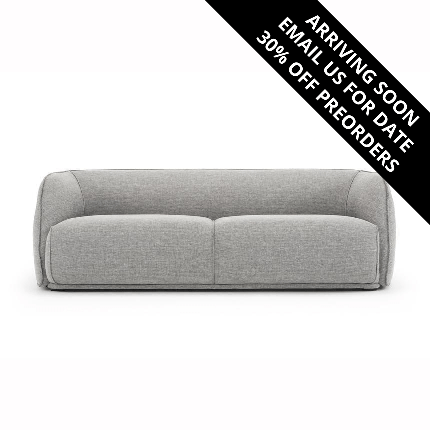 Troy 3 Seater Fabric Sofa - Graphite Grey - Modern Boho Interiors