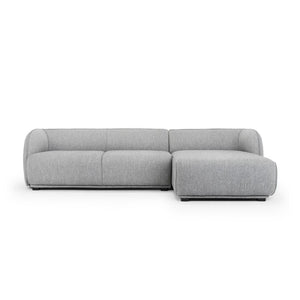Troy 3 Seater Right Chaise Sofa - Graphite Grey - Modern Boho Interiors