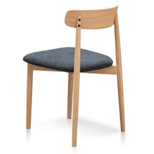 Load image into Gallery viewer, Tui Dining Chair - Black Fabric, Natural Frame - Modern Boho Interiors
