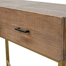 Load image into Gallery viewer, Utah Reclaimed Pine Console Table 1.2m - Gold Base - Modern Boho Interiors