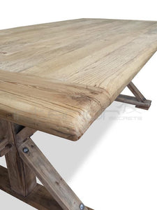 Winston Dining Table 1.98M - Rustic Natural - Modern Boho Interiors
