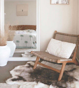 Zen Accent Chair - Washed Grey - Modern Boho Interiors