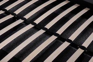 Zoe King Bed - Fossil Grey Fabric - Modern Boho Interiors